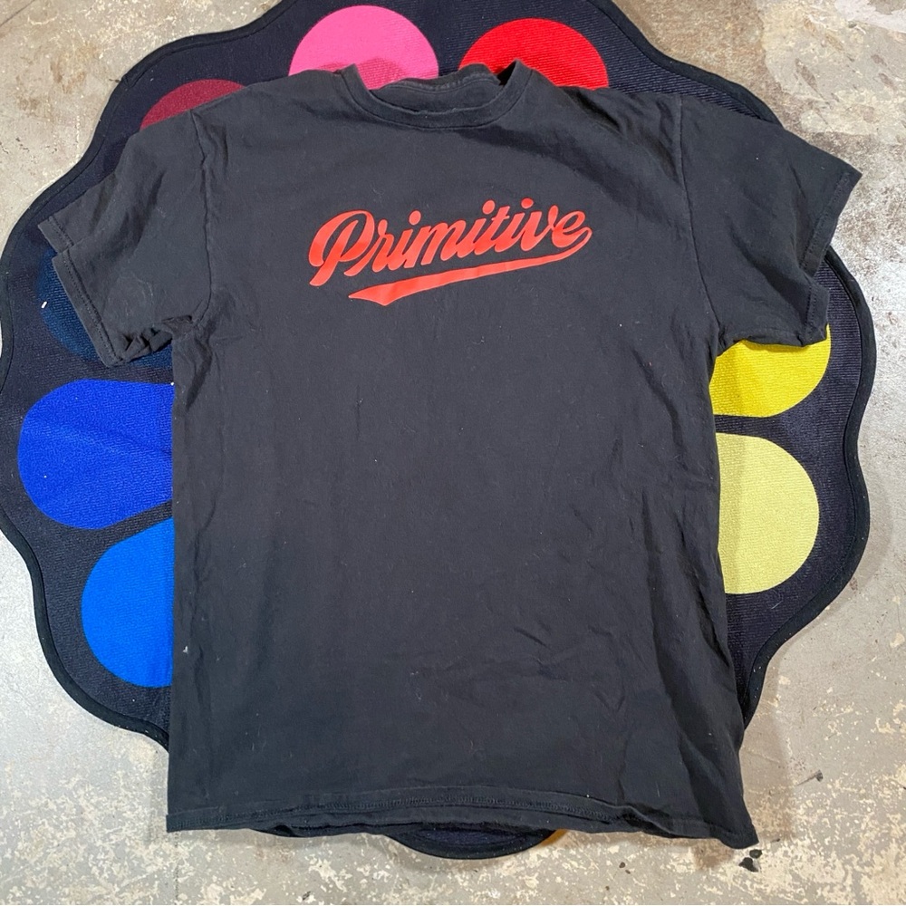 Size M - Primitive Black T-Shirt with Red Logo